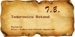 Todorovics Botond névjegykártya