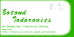 botond todorovics business card